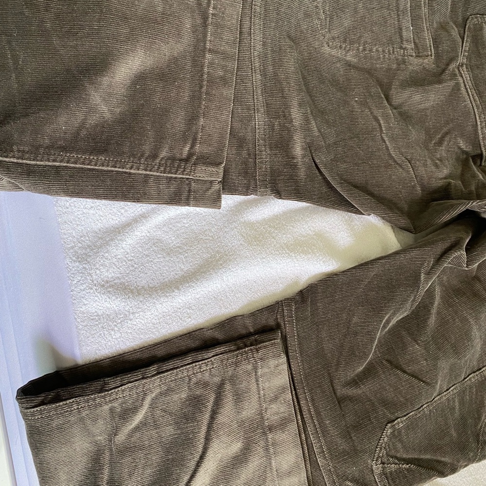 LLBean corduroy dark brown pants.